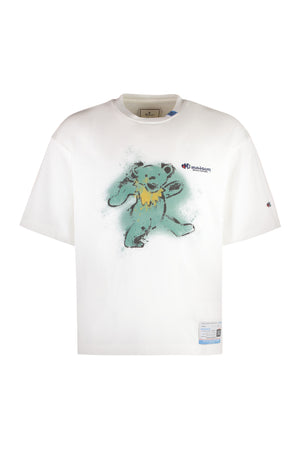 T-shirt in cotone con stampa-0